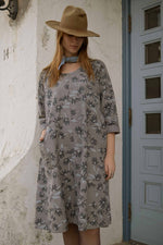 Juliette Dress in Silk Screen Linen