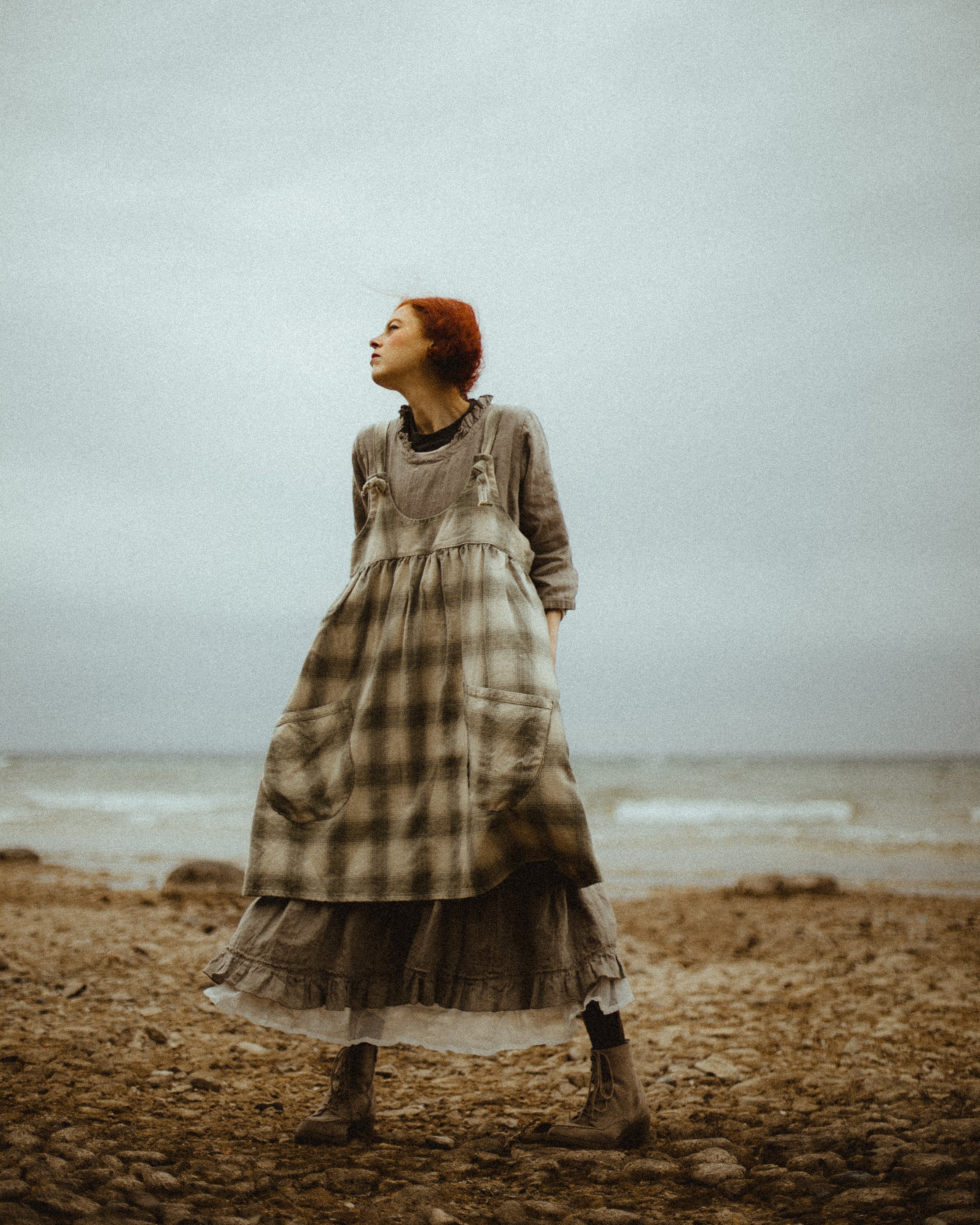 Flannel Pinafore Dress - Arminda Pinafore in Cotton Flannel