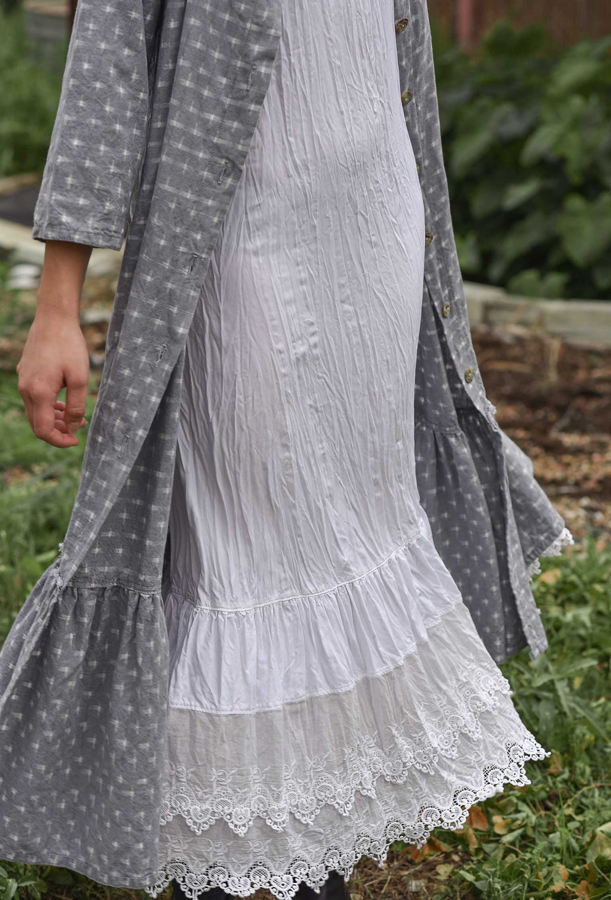 ikat cotton maxi dress Ikat Print Kaftan Maxi Dress: Organic Muslin Cotton Boho Chic