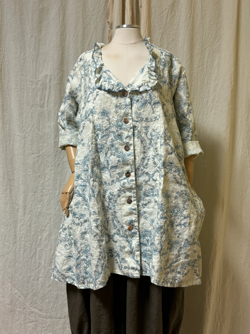 Phoebe Top Linen - Heart's Desire Clothing