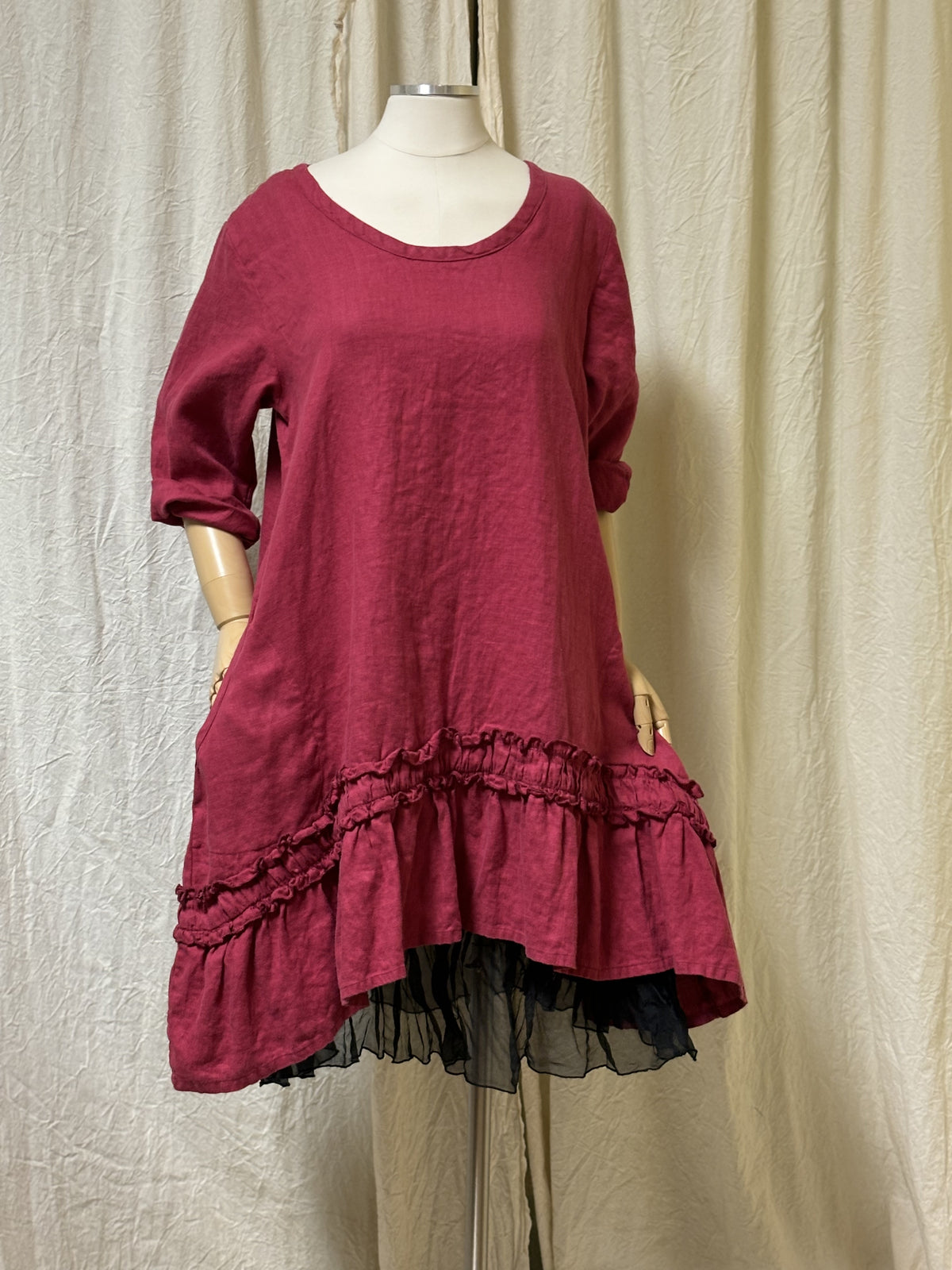 Nicole Mini Half Slip Cotton and Silk Organdy Ruffle