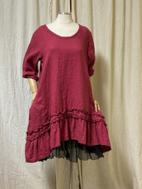 Nicole Mini Half Slip Cotton and Silk Organdy Ruffle