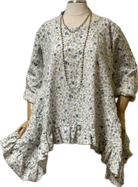 Butterfly Top Long, Linen