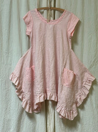 Flutter Top with Cap Sleeves in Linen