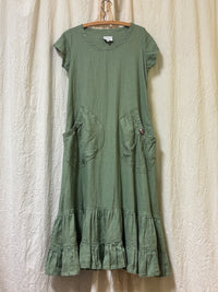 Prairie Dress, Cap Sleeve Linen