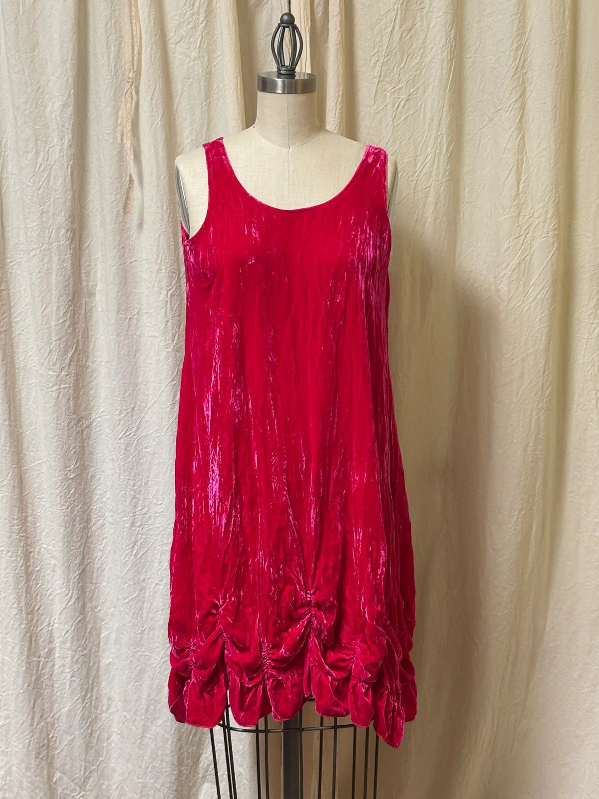 Petal Slip Dress Short in Velvet - Heart's Desire Clothing