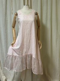Nicole Slip cotton slip with silk organdy BOHO vintage style