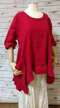 Butterfly Top Long, Linen