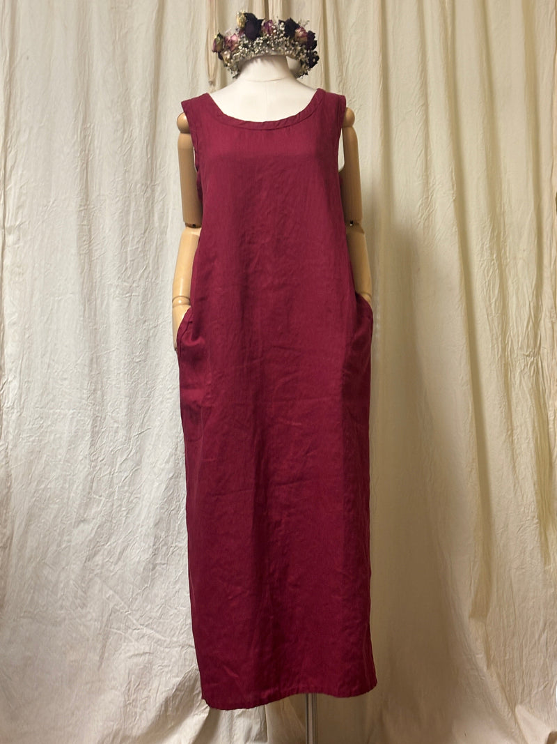 Pencil Tank Dress, Linen - Heart's Desire Clothing
