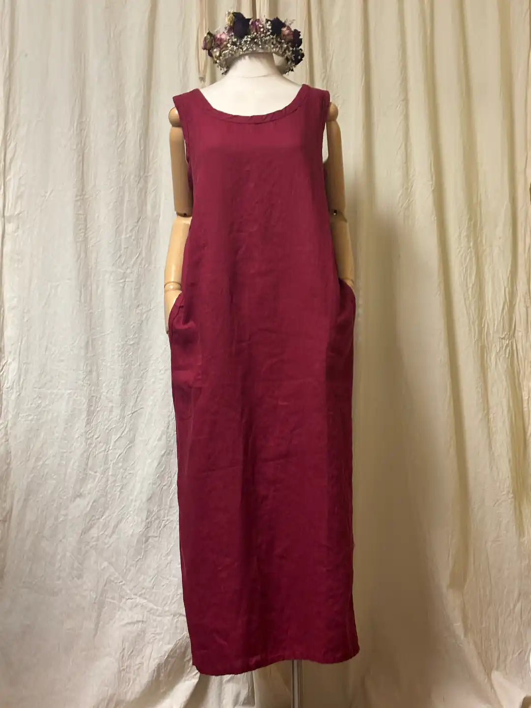Pencil Tank Dress, Linen - Heart's Desire Clothing