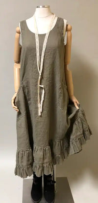 Tessa Slip Dress in Linen, USA