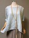 Crop Simple Tee in Linen, USA