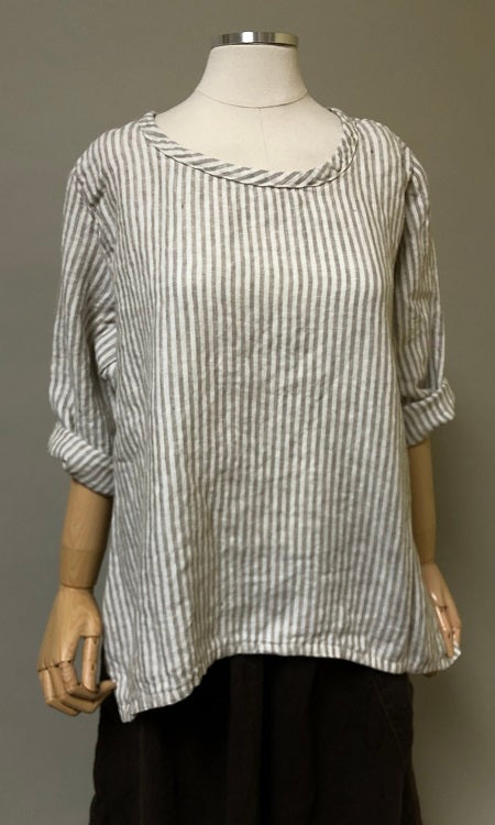 Crop Simple Tee in Linen, USA
