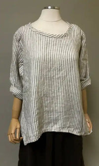 Crop Simple Tee in Linen, USA