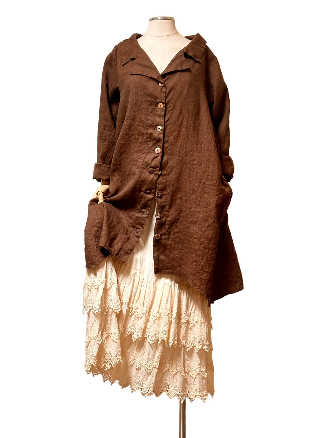 Brown vintage style duster 