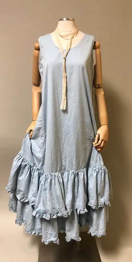 Suzanne Petticoat Cotton Chambray