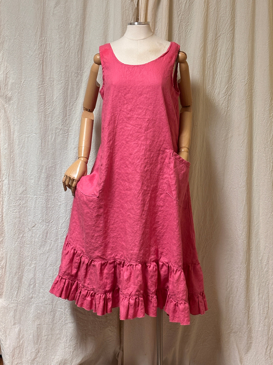 Tessa Slip Dress in Linen, USA