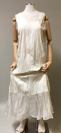 Fairy Slip Cotton with Silk Organdy Ruffle