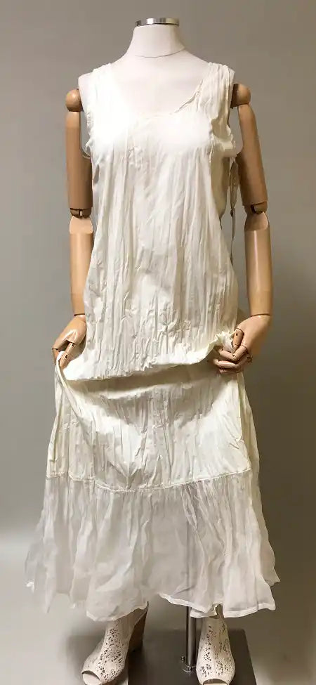 Fairy Slip Cotton with Silk Organdy Ruffle