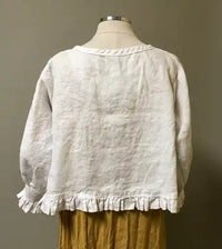 Over Shrug Top in Linen, USA