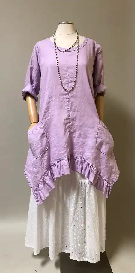 Sabrina Top in Linen, USA