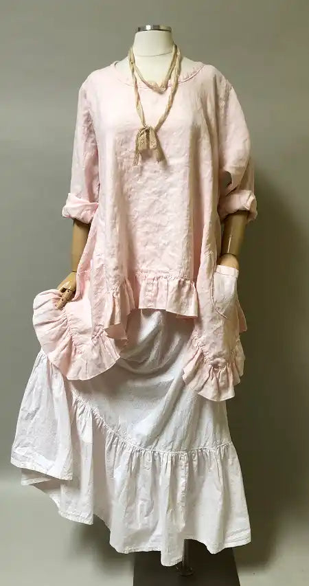 Butterfly Top Long, Linen