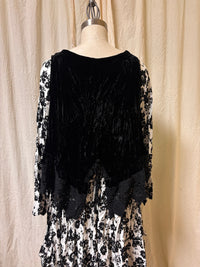 Tiny Vest in Velvet with Ruffle Bottom and Lace Trim - Heart's Desire Clothing