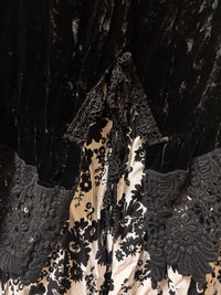 Tiny Vest in Velvet with Ruffle Bottom and Lace Trim - Heart's Desire Clothing