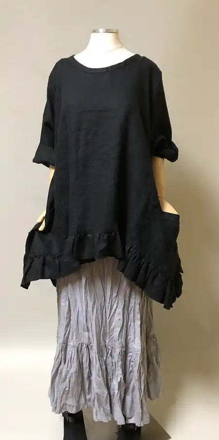 Butterfly Top Long, Linen