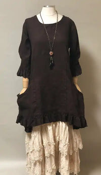 Tea Dress in Linen, USA