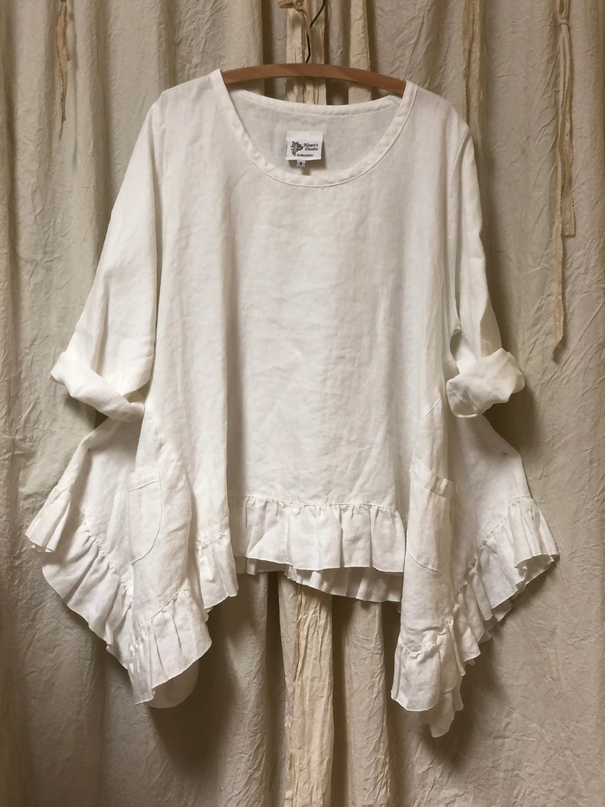 Butterfly Top Long, Linen