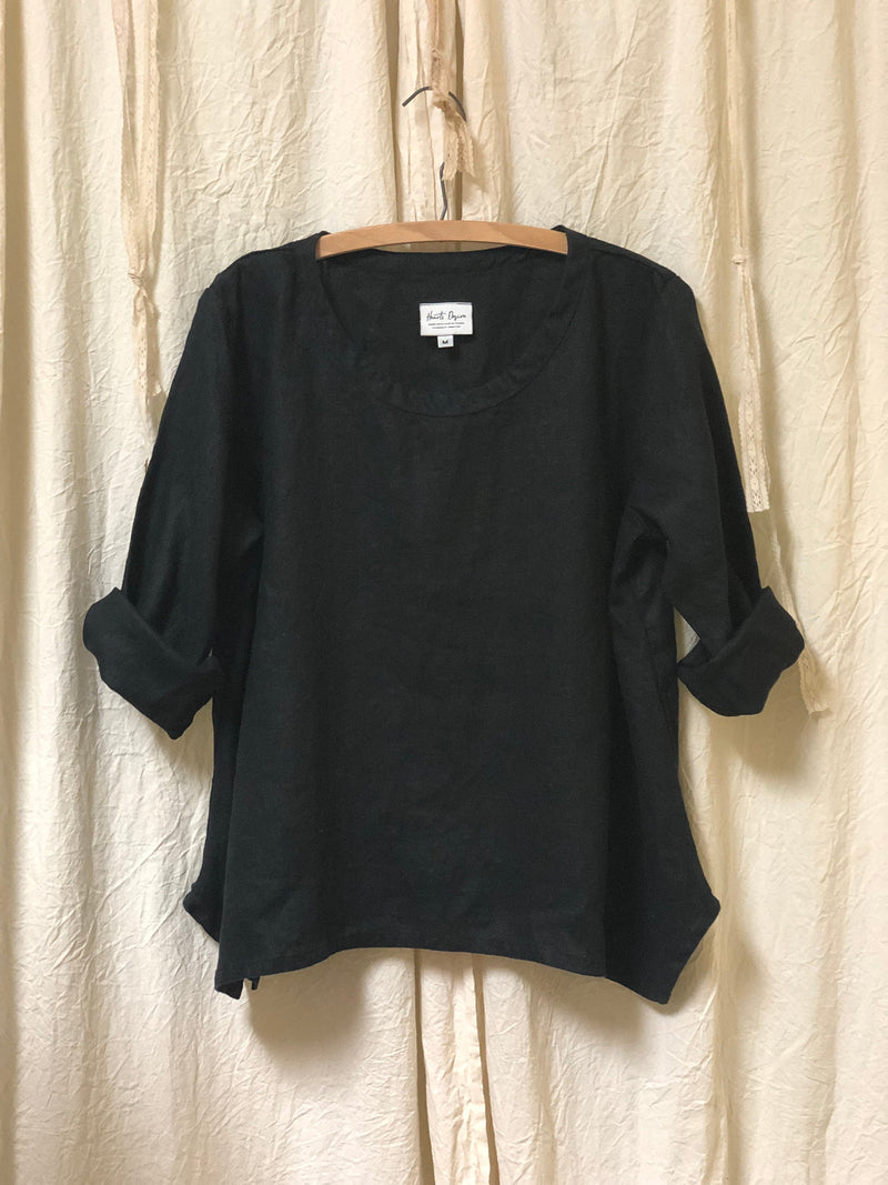 Crop Simple Tee in Linen, USA