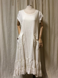 Prairie Dress, Cap Sleeve Linen