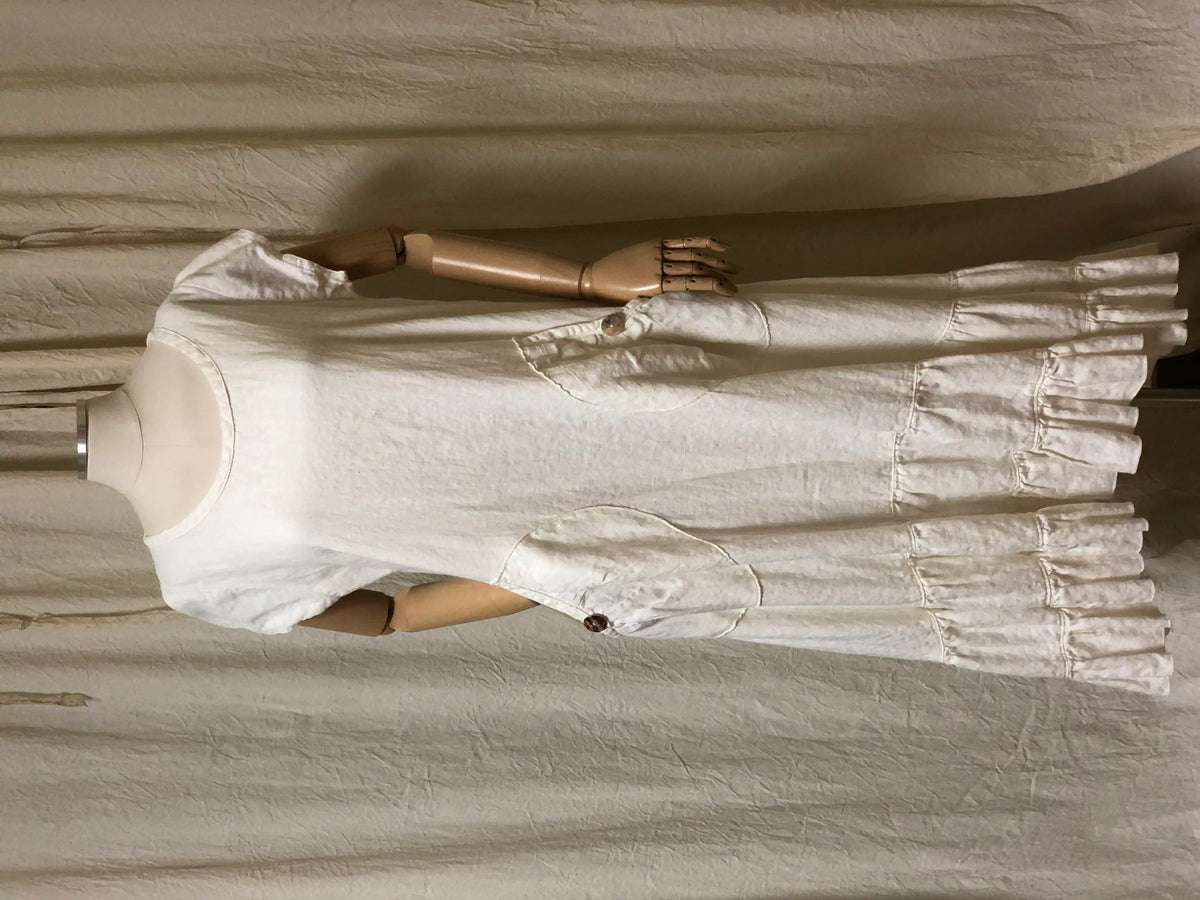 Prairie Dress, Cap Sleeve Linen