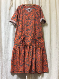 Cotton Floral Drop Waist Sweetheart Neckline Prairie Stye