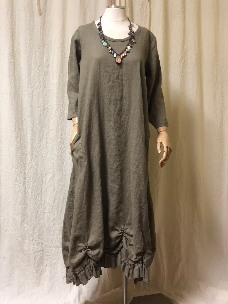 Petal Dress Long, Linen