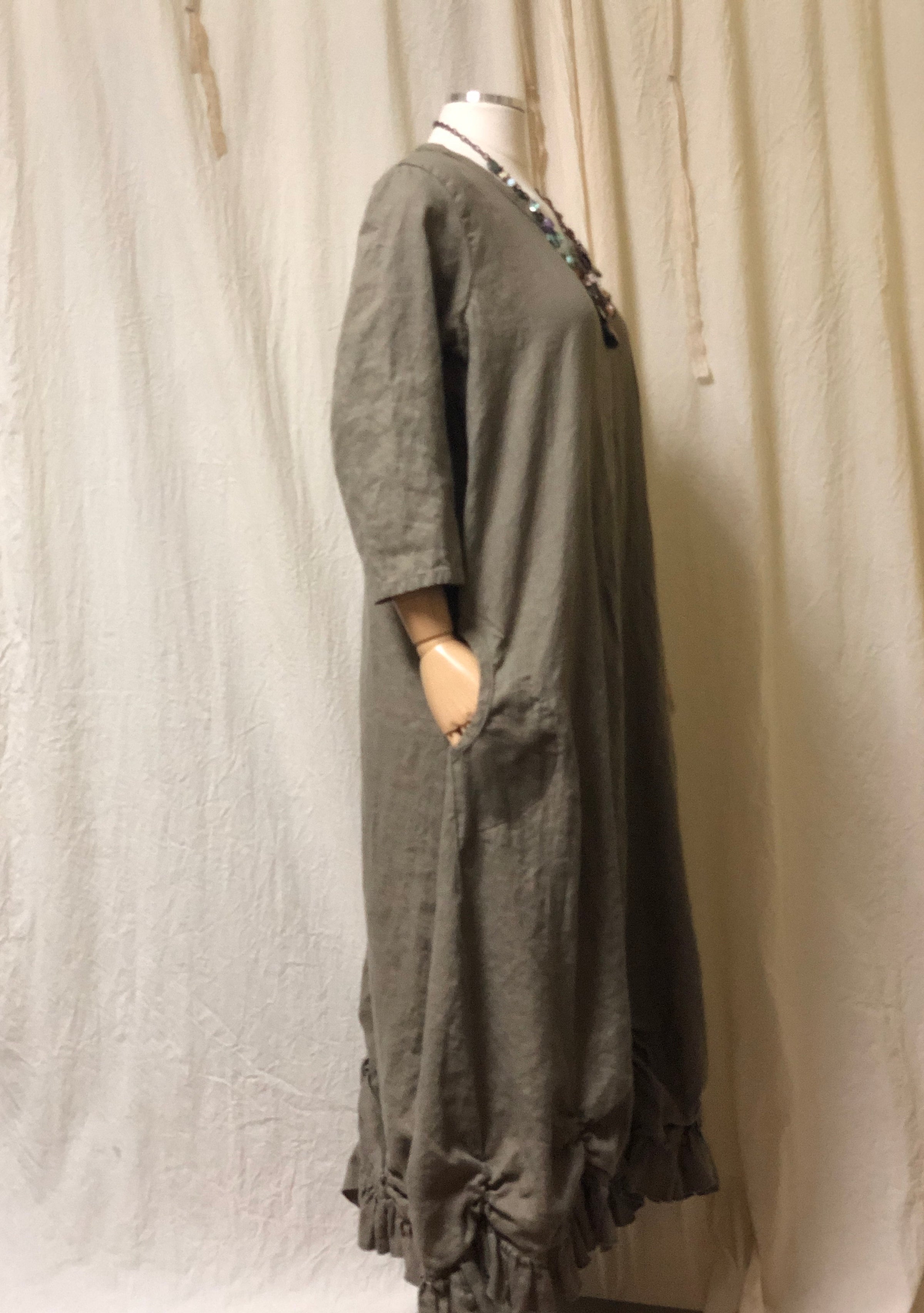 Petal Dress Long, Linen