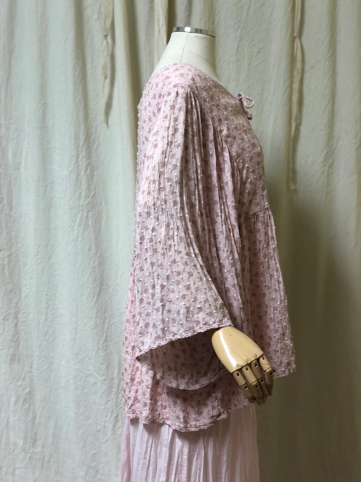 Sara Top Dotted Swiss Rayon Lawn