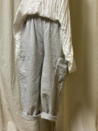 Cargo Capri Cotton Flax Print