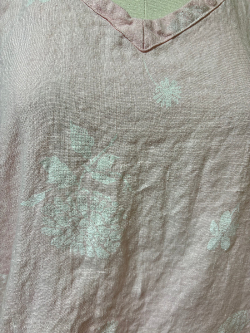 Alice Top Printed Linen