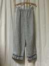 Ruched Bottom Crop Pant Linen