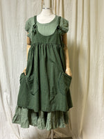 Prairie Dress Linen Cap Sleeve