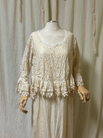 Sophia Over Top Cotton Lace Tea Stain, USA