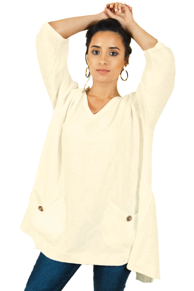 Meggin Top in Linen, USA