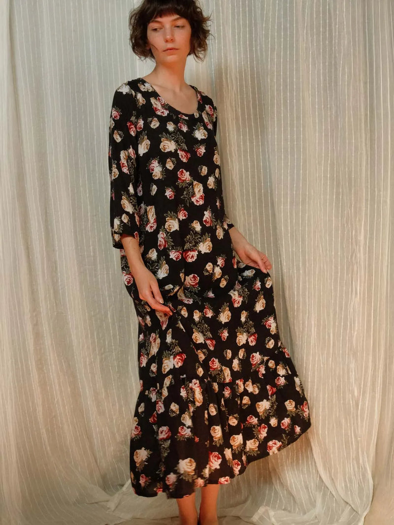 Fairy Dress in Rayon Floral Heart's Desire Clothing Fairy Dress in Rayon Floral Heart's Desire Clothing