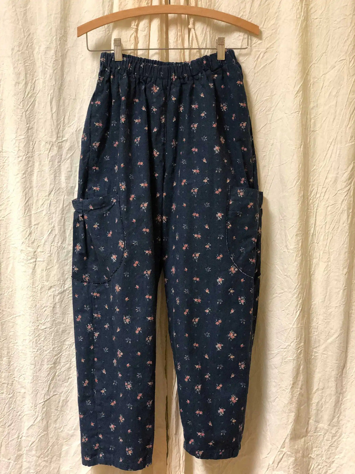 Cargo Capri Cotton Flax Print