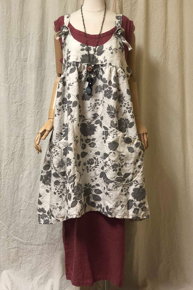 Arminda Pinafore Floral Linen