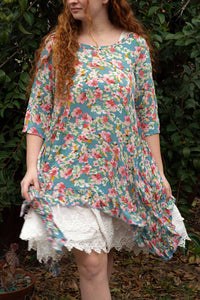 Swing Slip Short with Lace Cotton Double Ruffle