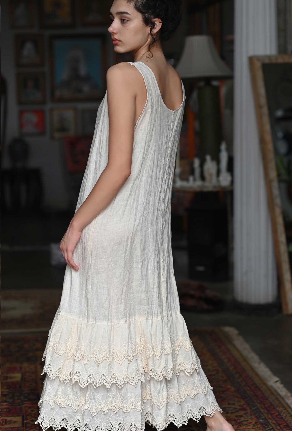 Clair Slip, Linen Tea Stain / XS Clair Slip, Linen Tea Stain / XS