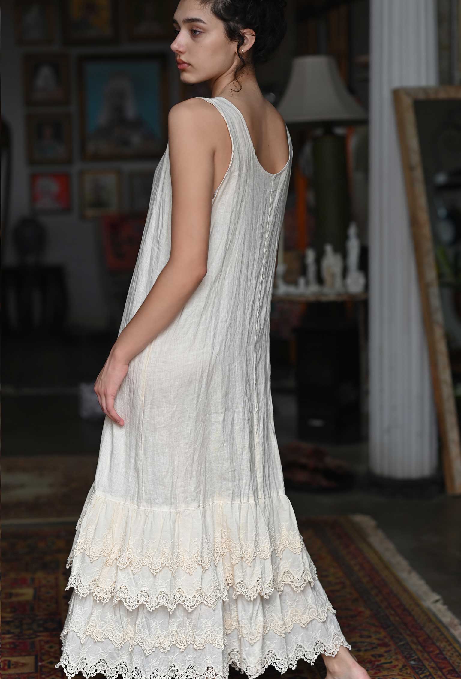 Clair Slip, Linen Tea Stain / XS Clair Slip, Linen Tea Stain / XS